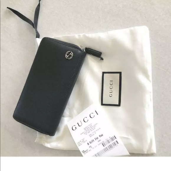 GUCCI GG LONG WALLET BLACK SAFFIANO LEATHER - Picture 5 of 5